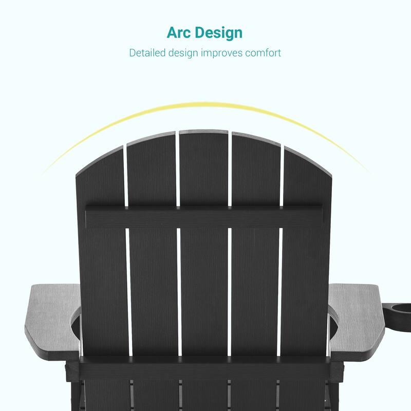 Bonosuki Adirondack Chair Patio Chair with Big Armrests Fire Pit Chair