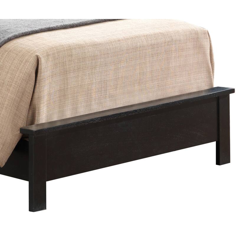 Roomfitters Upholstered Platform Bed Frame with Horizontal Channel Padded Headboard, No Box Spring Needed