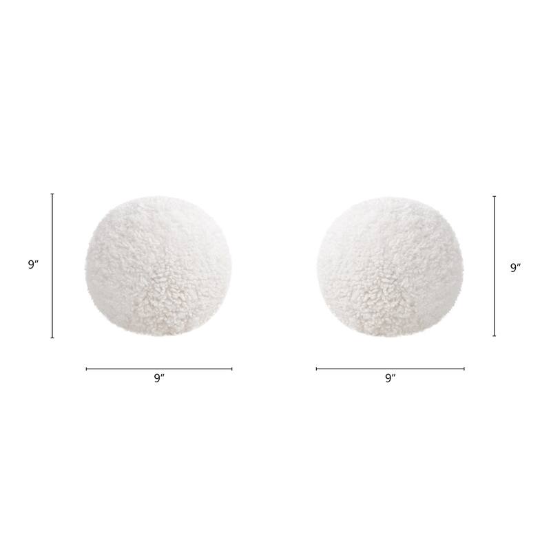 Ayla 9" Round Sphere Accent Ball Throw Pillow