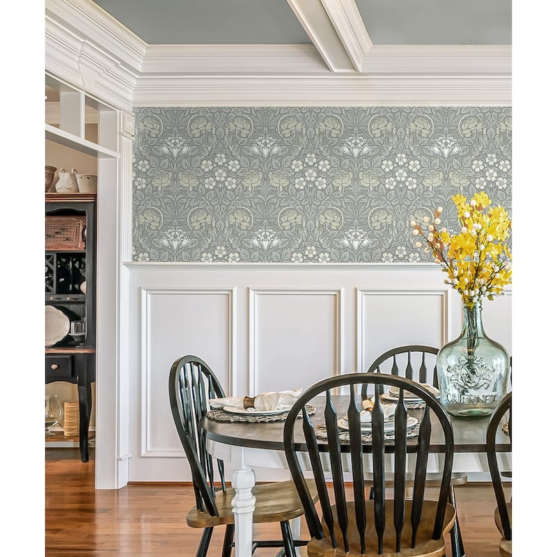 NextWall Vintage Rose Peel and Stick Wallpaper