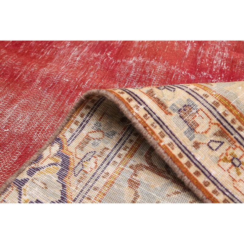 ECARPETGALLERY Hand-knotted Antalya Vintage Red Wool Rug - 7'4 x 11'0