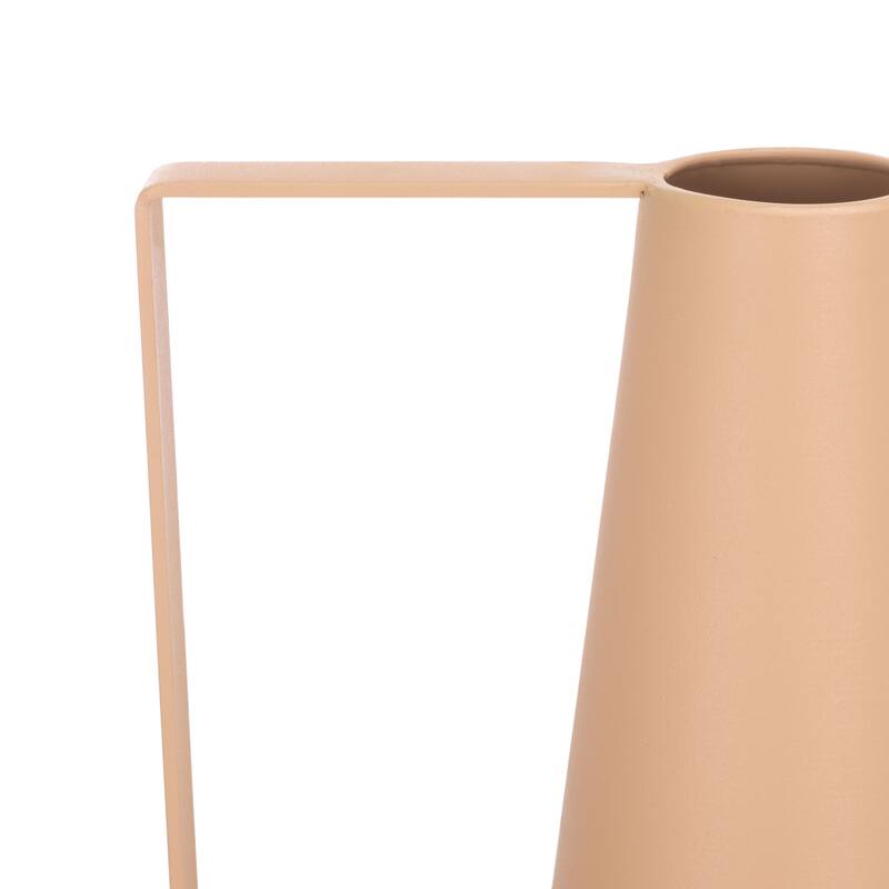 SAFAVIEH Home Rafe 13-inch Beige Iron Satin Finish Vase Set of 2