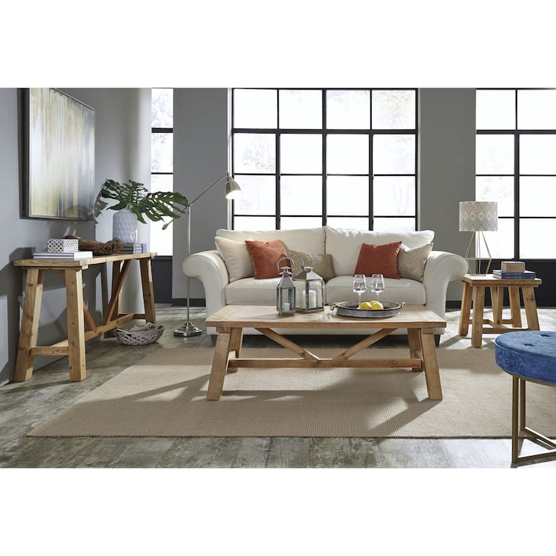 Harby Reclaimed Wood Square Side Table in Rustic Tawny
