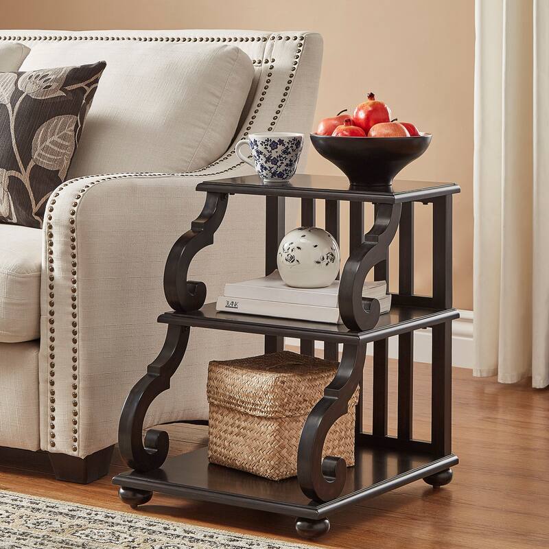 Lorraine Wood Scroll End Table by iNSPIRE Q Classic