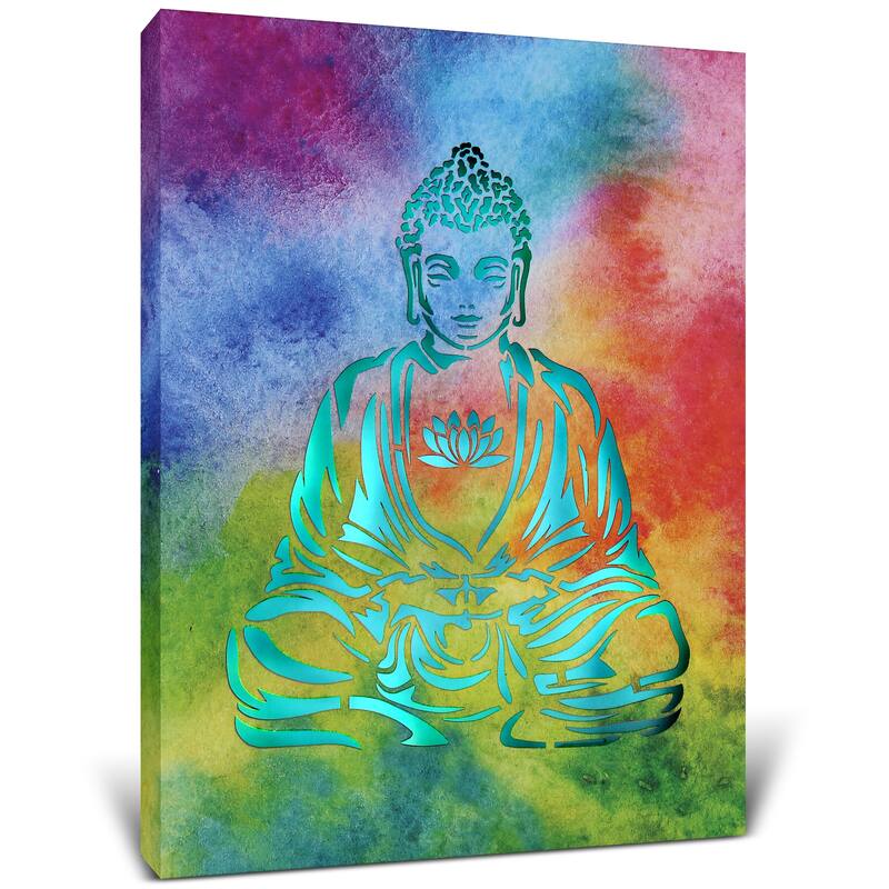 CoTa Global Buddha Light Up LED Wall Art - Changing Color LED Light Up - 15.75Lx11.9Wx1H inches