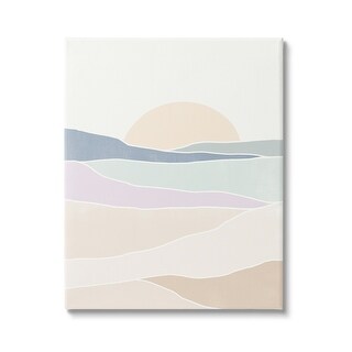 Stupell Geometric Sunrise Shapes Boho Landscape Desert Hills Canvas ...