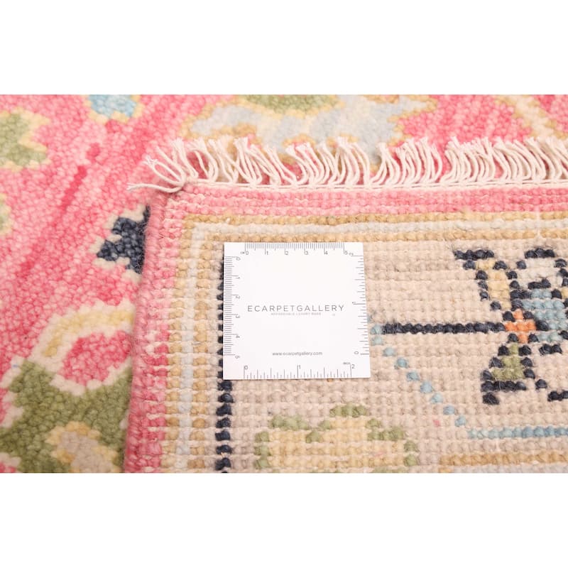 ECARPETGALLERY Hand-knotted Modern Oushak Dark Pink Wool Rug - 3'0 x 5'1