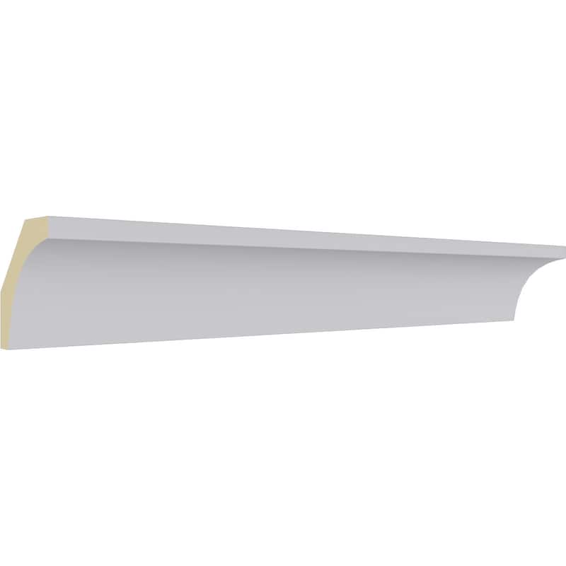 Reece Traditional Smooth Crown Moulding - 2"H x 1 7/8"P x 2 3/4"F x 94 1/2"L