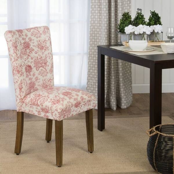 Shop Homepop Parsons Dining Chair Cream And Red Toile