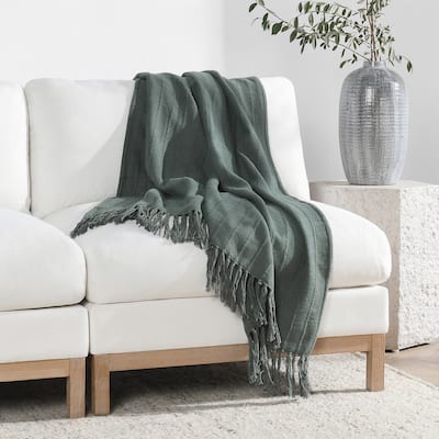Hendri 50"x70" Throw Blanket, by Kosas Home