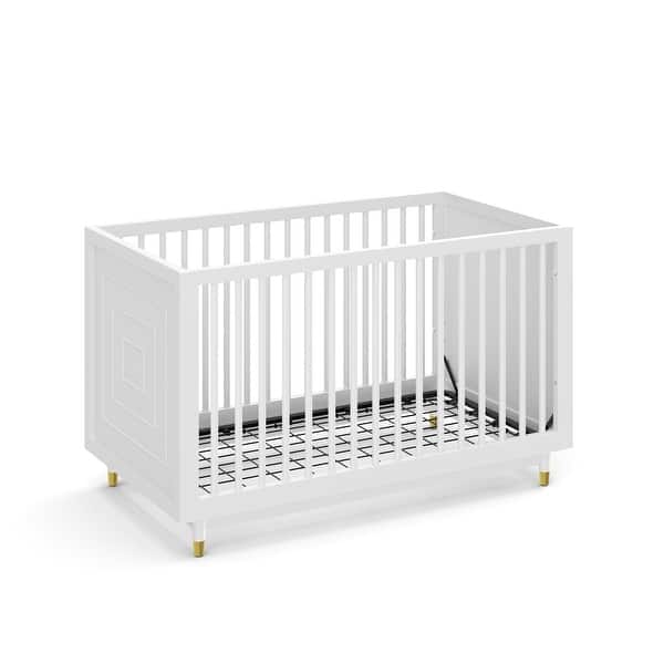slide 2 of 20, Little Seeds Aviary 3-in-1 Crib with Adjustable Mattress Height White