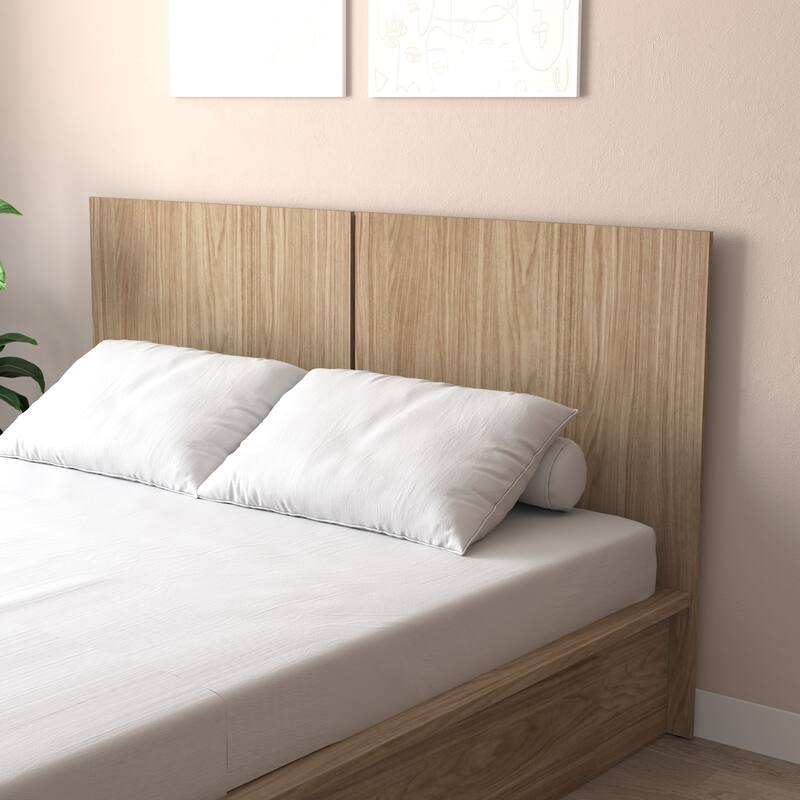Polifurniture Bjorn Light Oak Queen Headboard - Beige - Queen