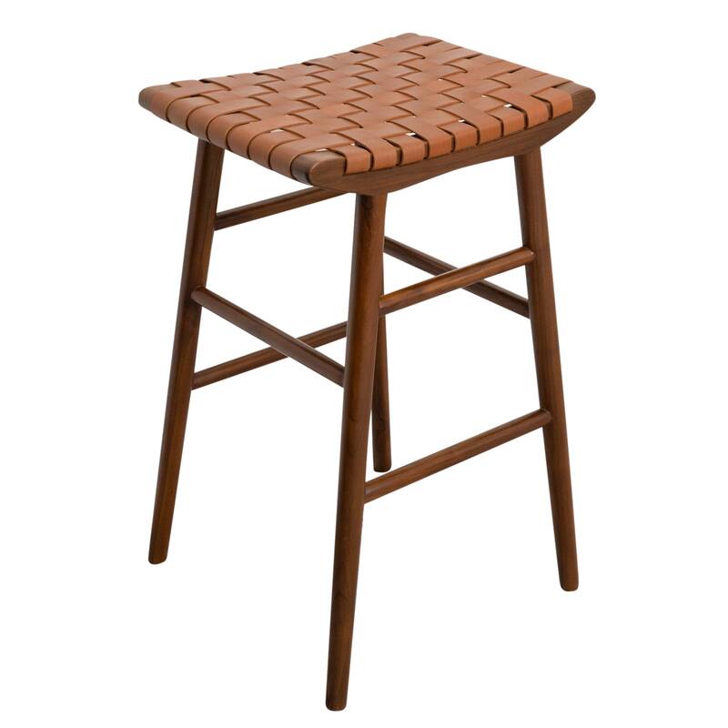 Maya 30" Genuine Leather Stool In Tan