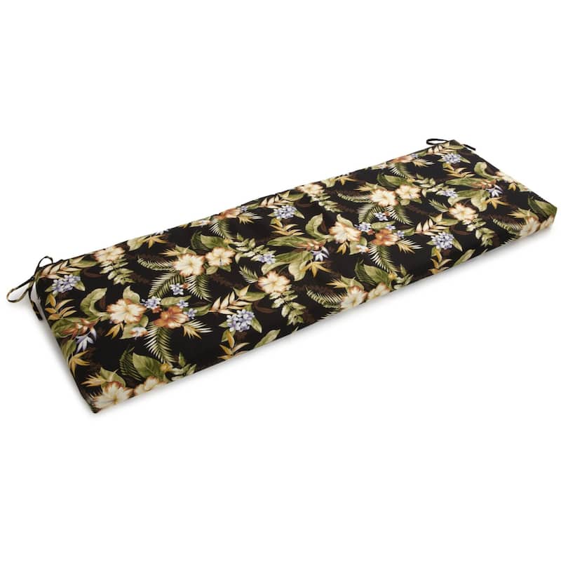 Blazing Needles 63-inch All-Weather Bench Cushion - 63 x 19 - Freeport Ebony