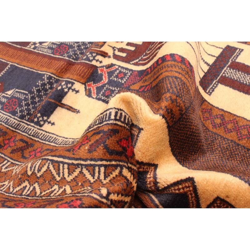 ECARPETGALLERY Hand-knotted Teimani Cream Wool Rug - 3'0 x 4'11