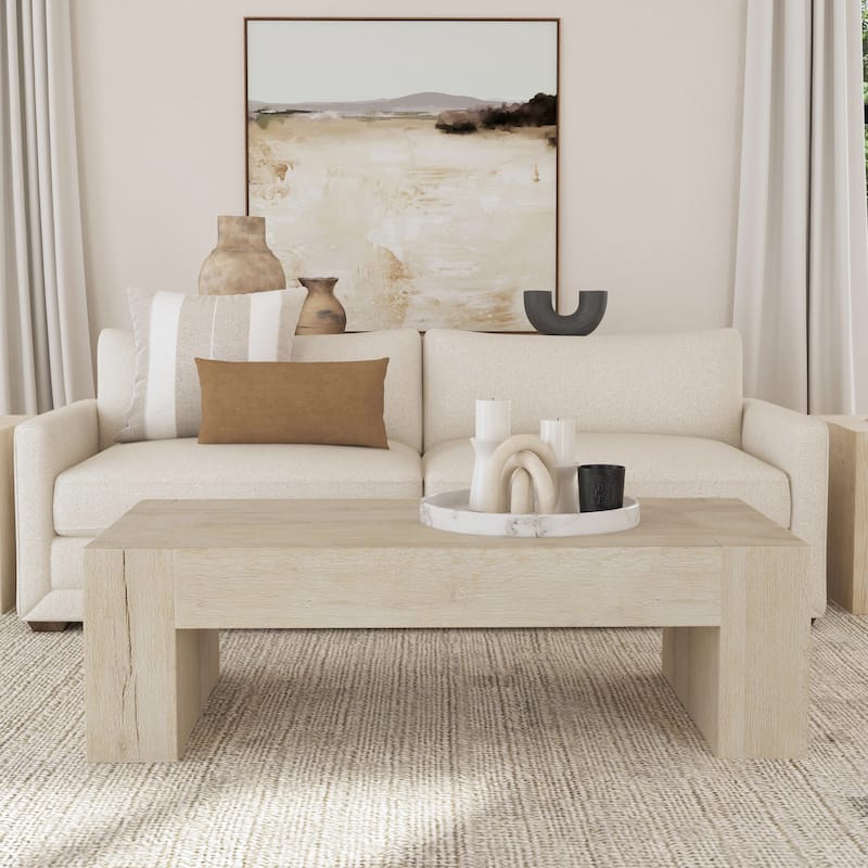 Classic Home Bristol Cracked Oak Coffee Table - Meadow White