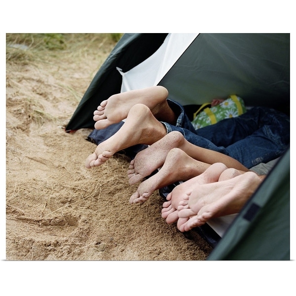 "Friends lying in tent" Poster Print