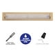 preview thumbnail 7 of 5, C Cattleya 28" Brushed Gold Integrated LED Bathroom Vanity Light Bar with Clear Sandy Glass