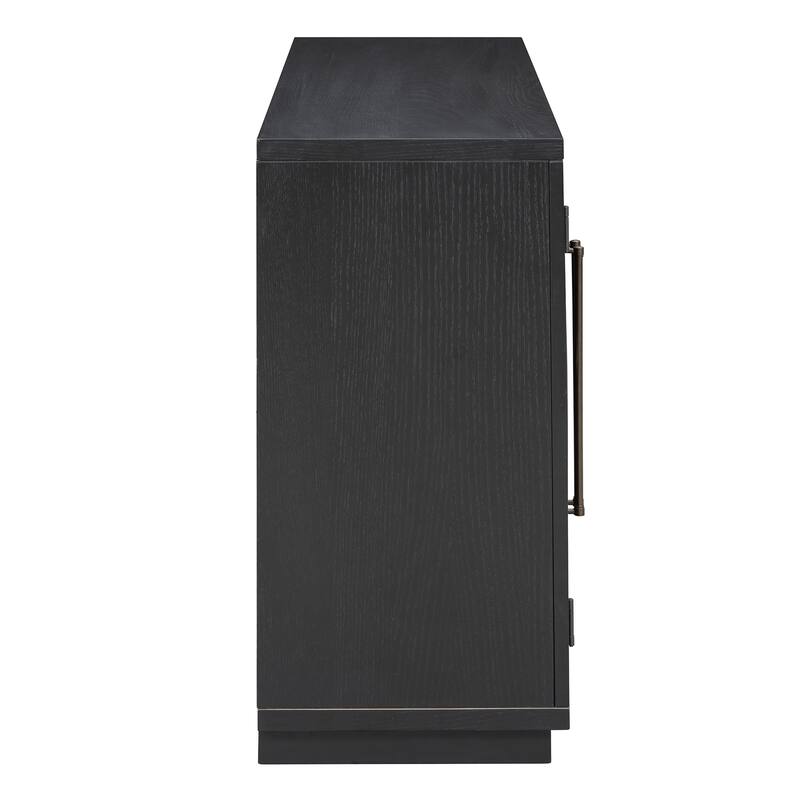 Large Storage Sideboard Buffet Cabinet with Metal Handles, Adjustable Shelves