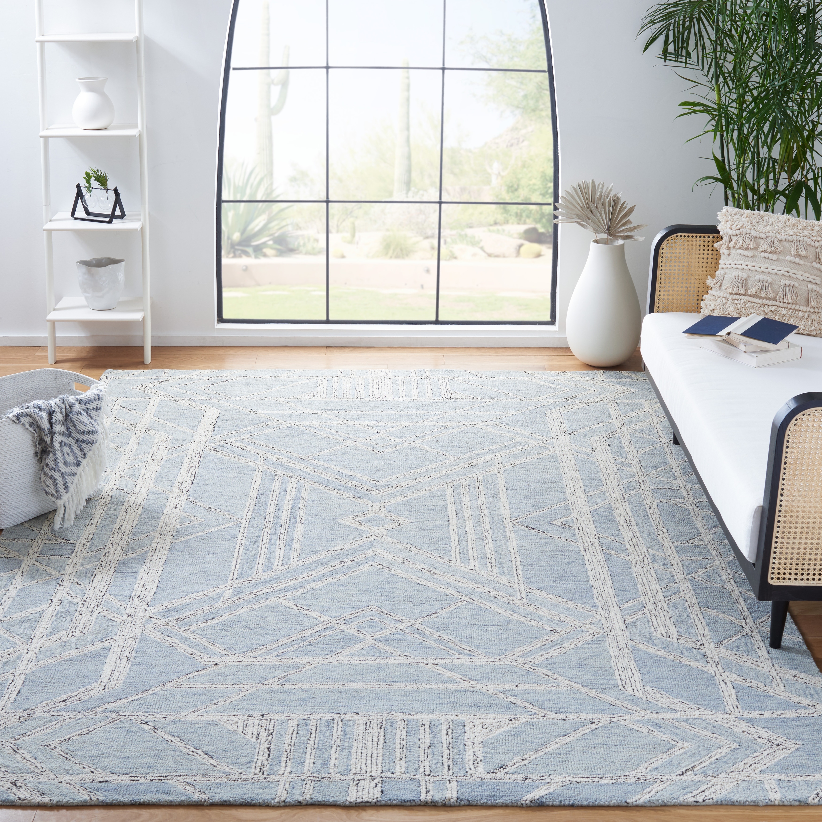 SAFAVIEH Handmade Micro-Loop Oprea Modern Wool Rug