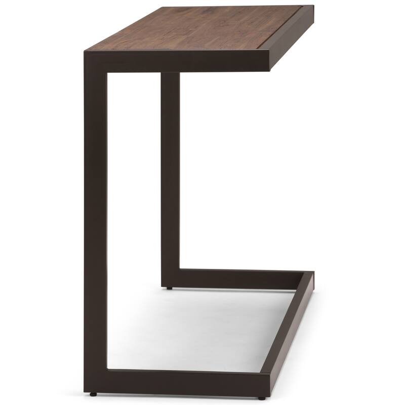 WYNDENHALL Cecilia SOLID ACACIA WOOD and Metal 52 inch Wide Industrial Console Sofa Table - 52 inch Wide