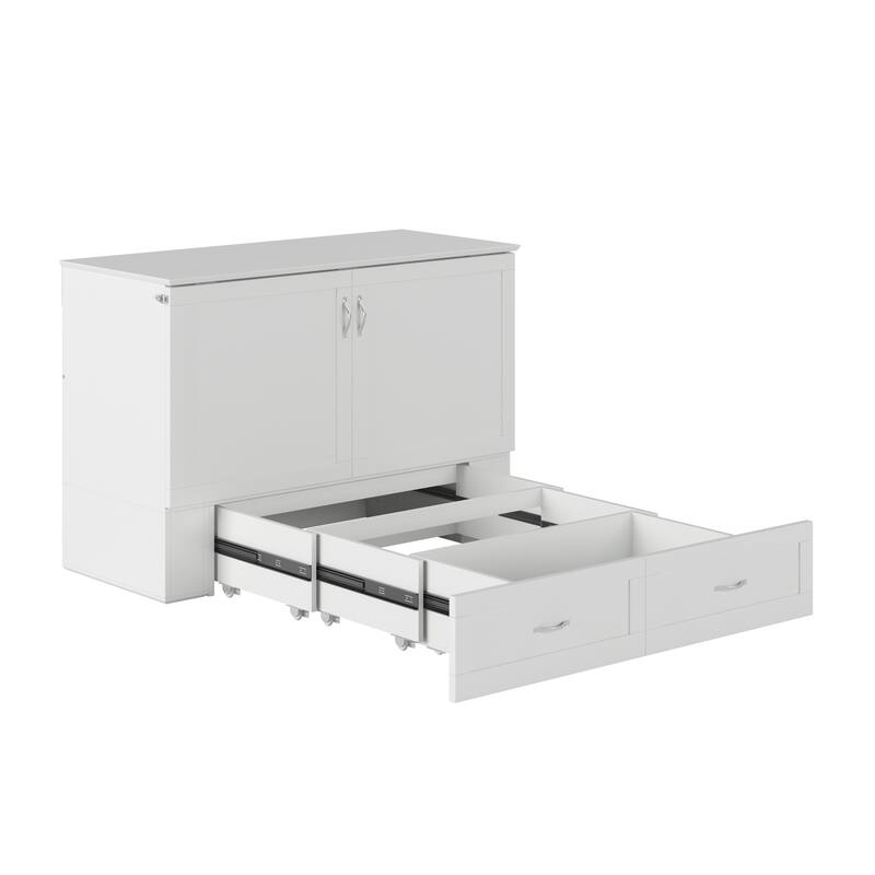 Hamilton Murphy Bed Chest with Mattress and Storage Drawer