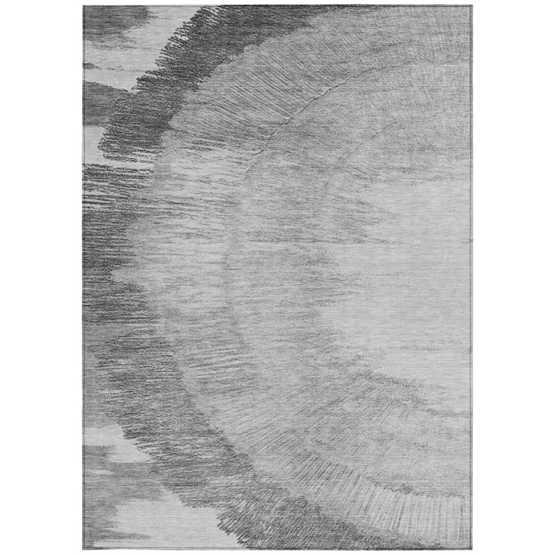 HomeRoots Abstract Transitional Rectangle Outdoor Rug