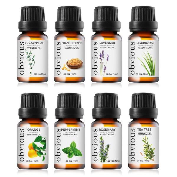 8 Pack 10ml Essential Oils For Aromatherapy By Obvious Overstock