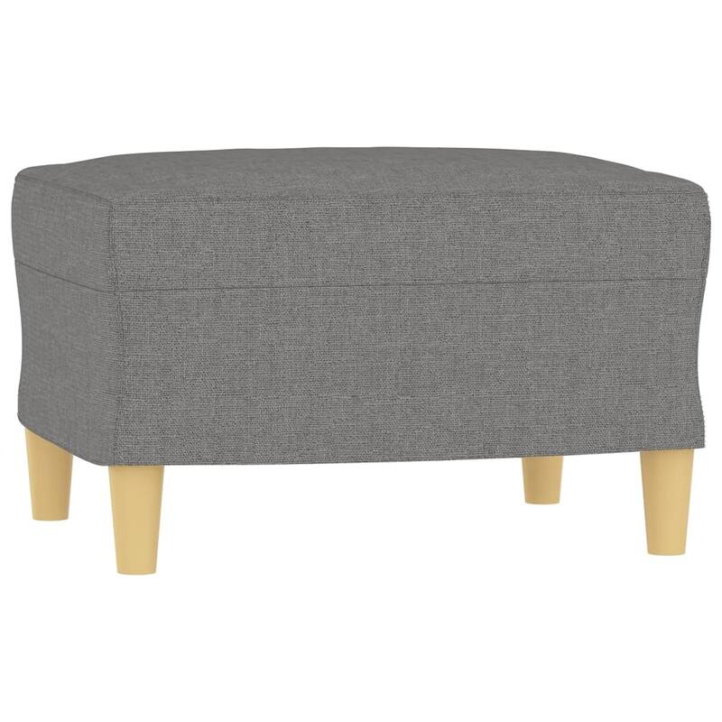 vidaXL Sofa with Footstool Dark/Light Gray multi size Fabric