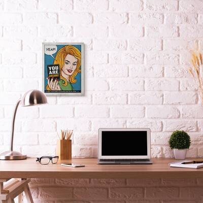 Stupell Industries You Are Awesome Vintage Comic Book Design Canvas Wall Art, Proudly Made in USA