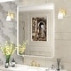 preview thumbnail 179 of 192, KIOTEE Modern Metal Frame Wall Mounted Bathroom Vanity Mirror with 5-year warranty 36x30 - White