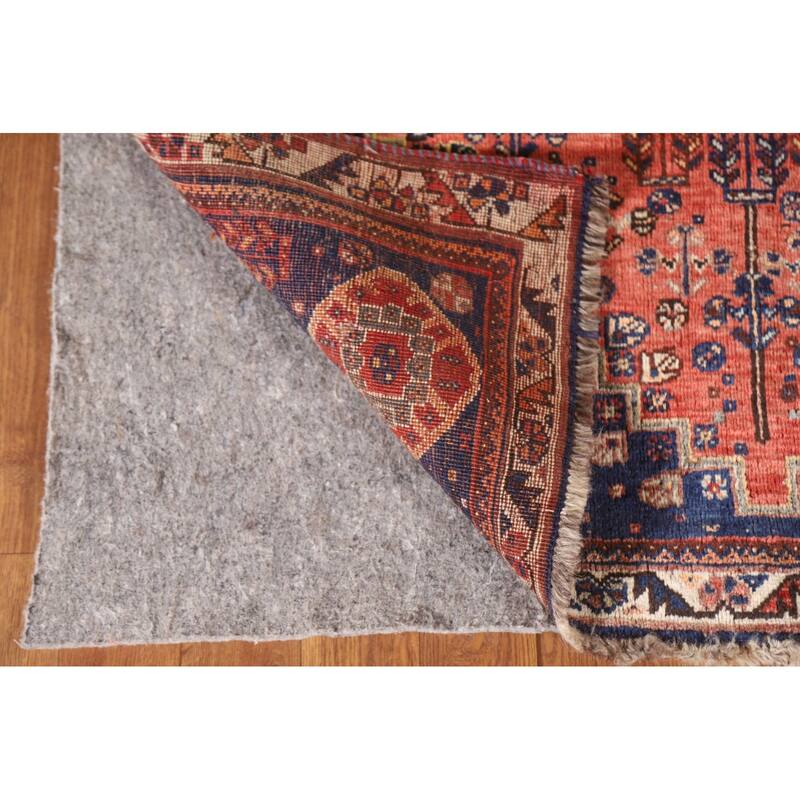 Vegetable Dye Shiraz Persian Vintage Rug Handmade Wool Carpet - 3'6"x 4'6"