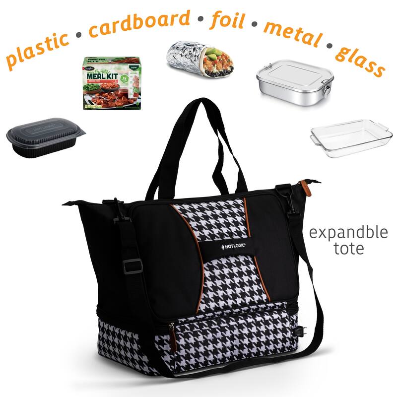 HOTLOGIC Portable Casserole Expandable Max Oven XP, Black - White
