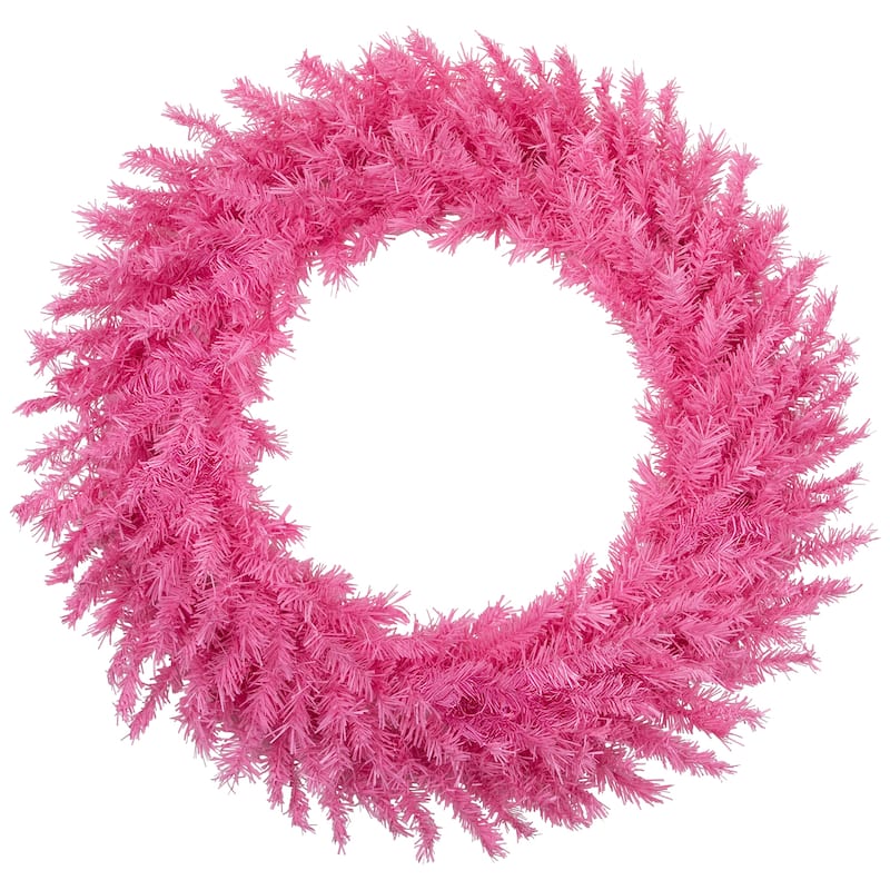 36" Pink Spruce Artificial Christmas Wreath, Unlit