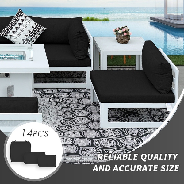 FINCATI 28 x28 12 Pieces Patio Outdoor Cushion Covers Replacement Only cover Bed Bath Beyond 40341332