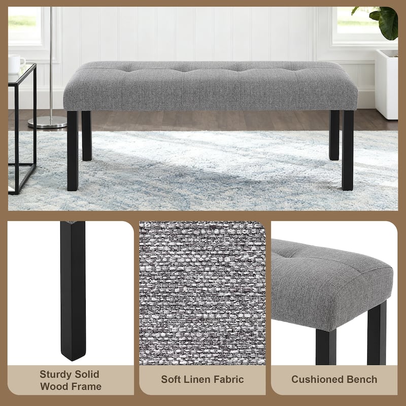 6 Piece Standard Height Dining Table Set with 63" Faux Marble Table and 4 Upholstered Chair, Bench for Kitchen