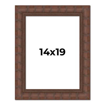 14x19 Frame Pewter Solid Wood Picture Frame Width 1.625 Inches | Interior Frame Depth 0.6875 Inches