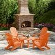preview thumbnail 2 of 12, Laguna Outdoor 5-Piece Adirondack Chair With Square Coffee Table Conversation Set