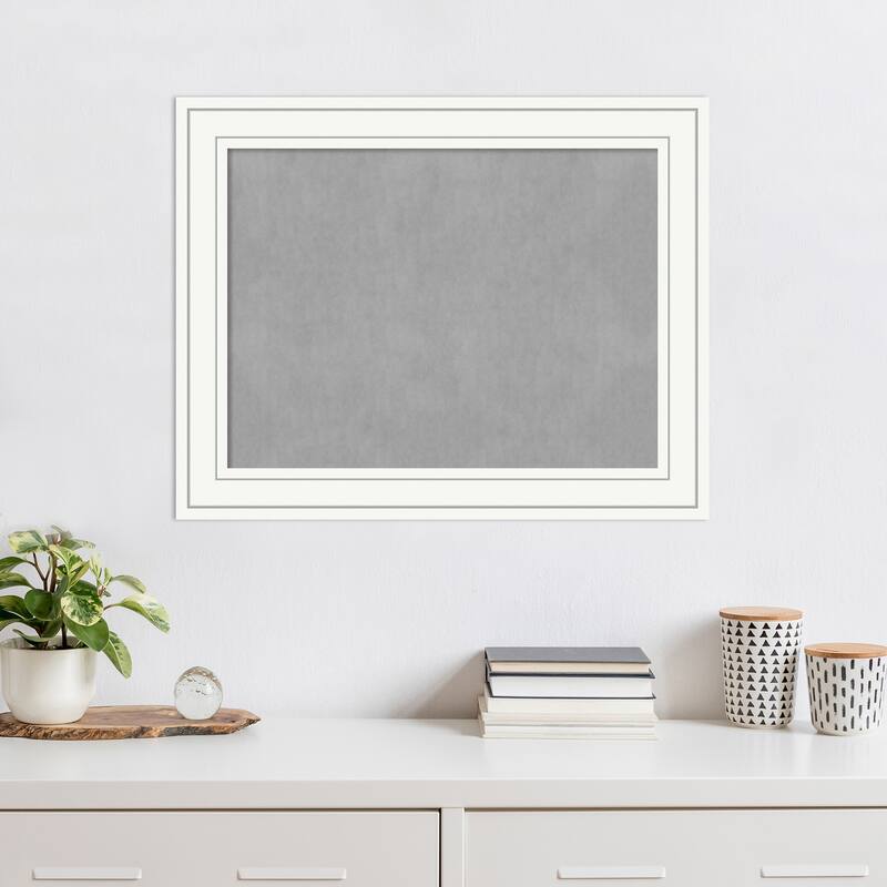 Amanti Art Craftsman White Framed Magnetic Board