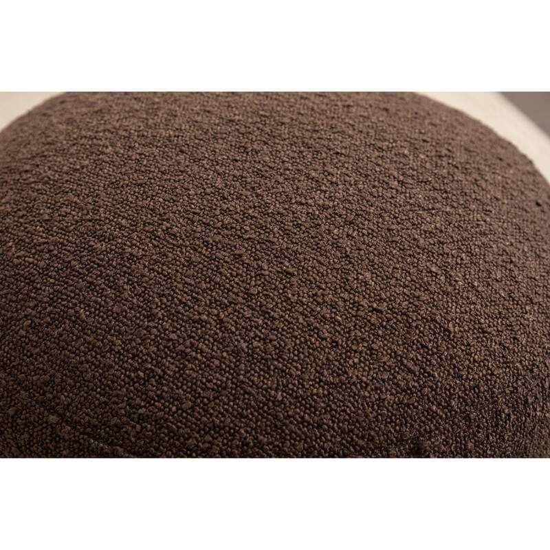 Soft Boucle Round Ottoman Footrest Stool