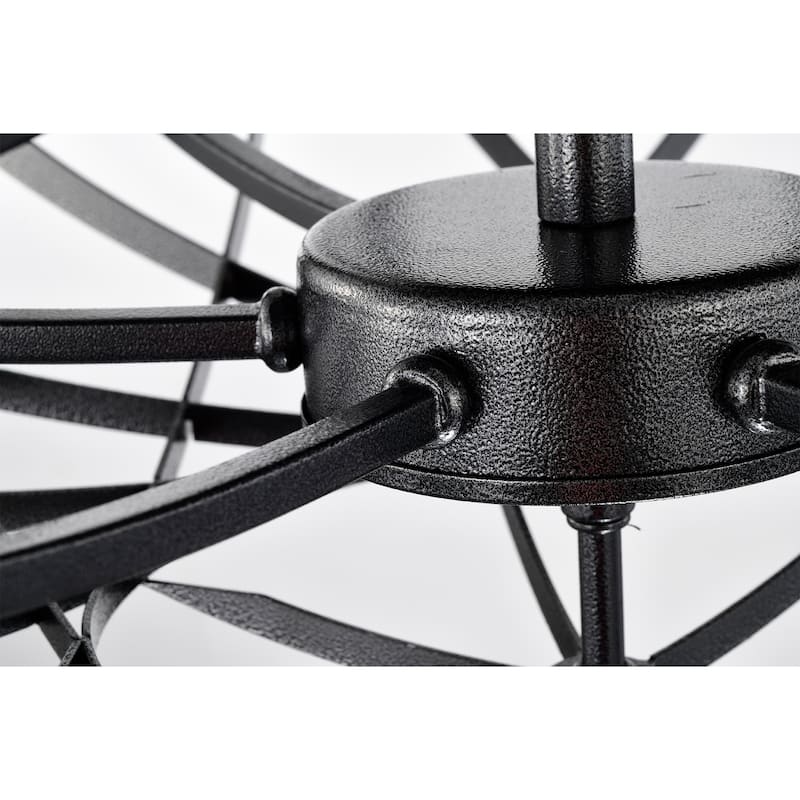 Neo 29-inch Gun Metal Grey 6 Lights 3 Blades Lighted Ceiling Fan with Remote
