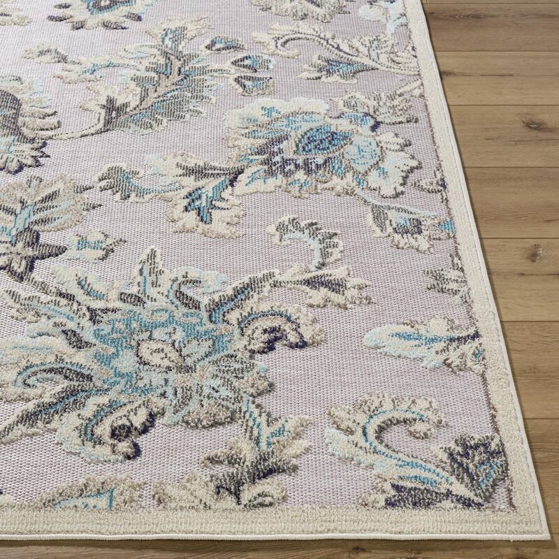 Livabliss Big Sur Nautical & Coastal Floral & Botanical Outdoor Area Rug