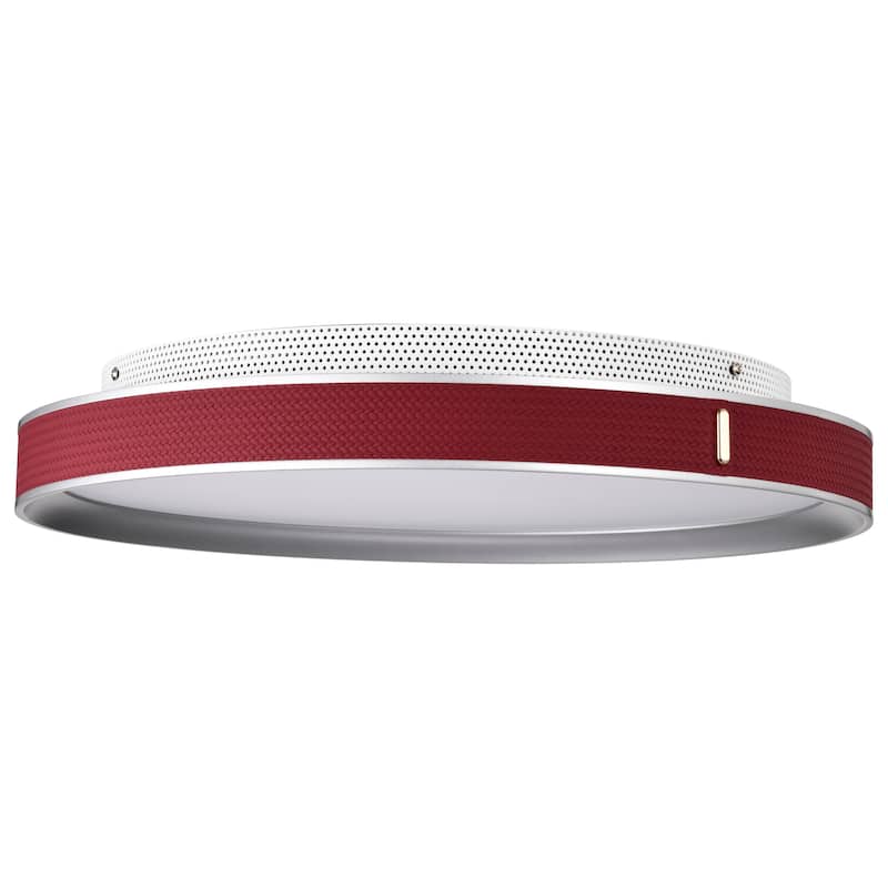 Bandon - 20 Inch LED Flush Mount - Gray with Red Wrap - Acrylic Lens