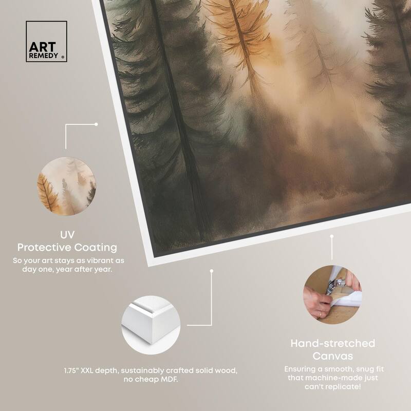 Misty Pines I Canvas by Art Remedy