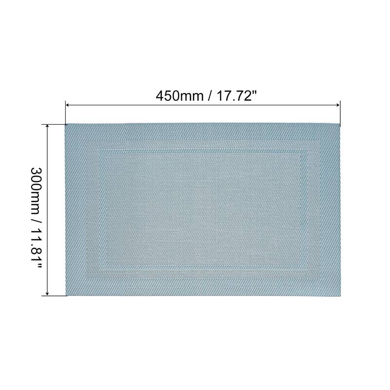 Place Mats, 450x300mm Table Mats Set of 8 PVC Washable Woven Placemat
