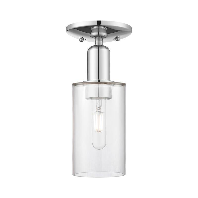 Innovations Lighting Endless Possibilities Arcadia - Clymer - 1 Light 4" Semi-Flush Mount - Clear/Polished Chrome
