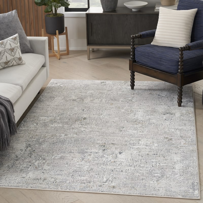 Nourison Distinctive Indoor only Cream / Ivory Abstract Area Rug - 7' 10" x 9' 10"