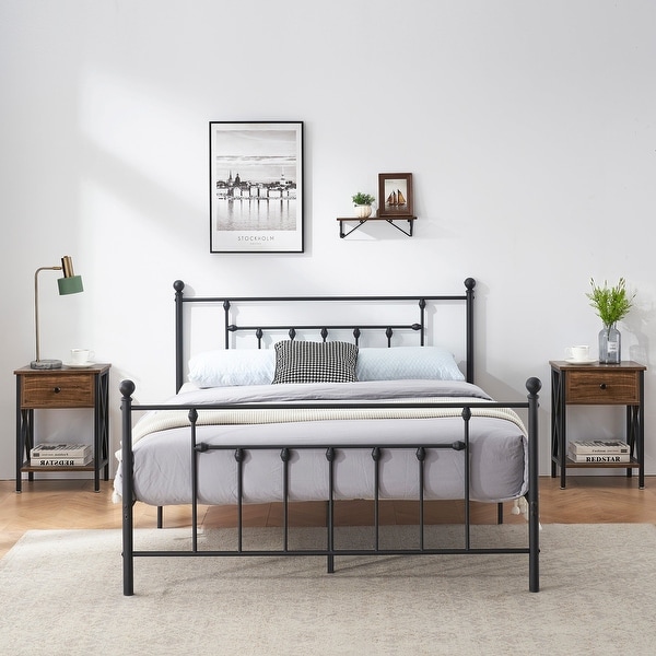Black iron bedroom shop set