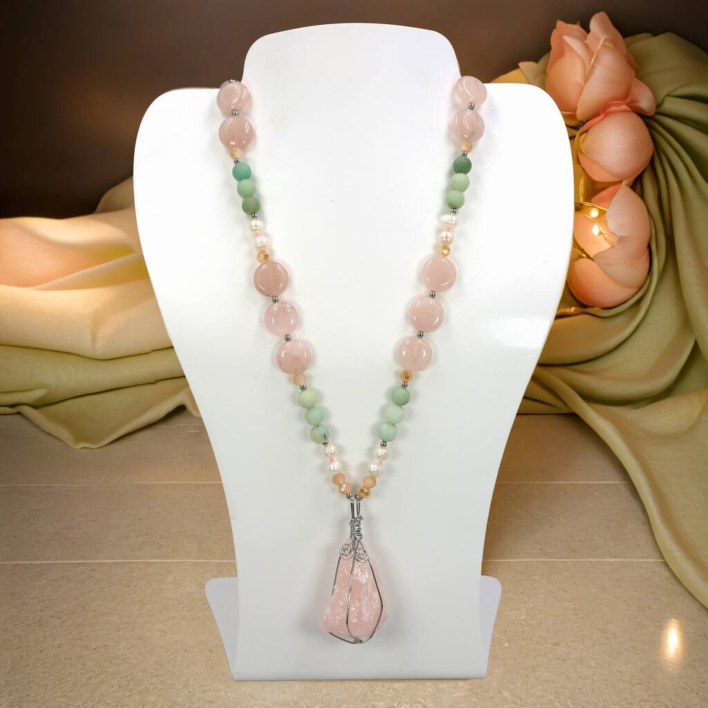 Rose Quartz Pendant Necklace