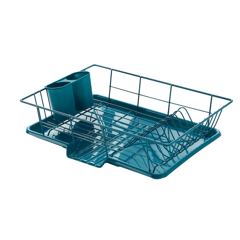 Sweet Home Collection 3-Piece Kitchen Sink Dish Drainer Set
